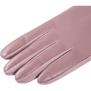 ถุงมือหน้าจอสัมผัส PU สีชมพู ระบายอากาศได้ดี เป็นมิตรกับสิ่งแวดล้อม แบบเรียบง่าย ไม่บุซับใน สำหรับใส่ลำลองในฤดูหนาว - Product Image 3