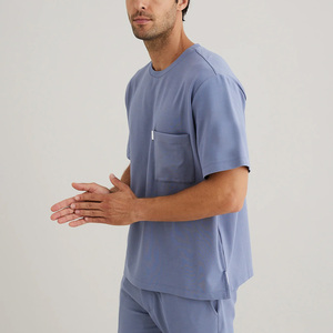 Custom Mens Medical Scrub Shirts Hospital Nursing Uniform Tops Supplier Pakistan OEM Export Worldwide Markets - Product Image 5