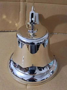 Grand cloche de bateau nautique en laiton massif de 18 pouces, décoration murale marine, cloche de bateau maritime avec corde de tirage pour la décoration de la maison, du bureau ou comme cadeau - Product Image 2