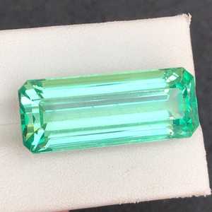 Pierre précieuse de Kunzite verte, taille octogonale, naturelle, brute, rare, de qualité supérieure, certifiée par un tiers, pour la fabrication de bijoux, 5 mm, sans trou - Product Image 3