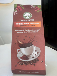กาแฟคั่วบดผสมคิวคิว อีโค พรีเมียม 500 กรัม คั่วระดับกลาง จากเวียดนามไฮแลนด์ รสชาติเข้มข้น คาเฟอีนสูง โรบัสต้า - Product Image 1