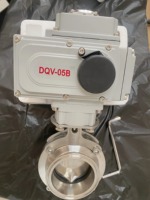 Vanne papillon sanitaire motorisée en acier inoxydable SS304 316 avec actionneur électrique SMS DIN pour la transformation alimentaire et la brasserie