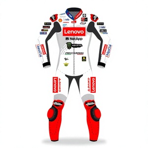 ชุดแข่งรถมอเตอร์ไซค์ Francesco Bagnaia MotoCP หนังวัว/หนังจิงโจ้ สำหรับขับขี่/แข่งรถมอเตอร์ไซค์ ระดับ 2 CE Pro - Product Image 1