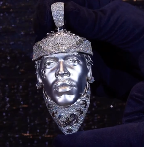 Fashion 925 Sterling Silver 3D Head <b>Rapper</b> <b>Chain</b> Hip Hop Iced Pendant with Moissanite Unisex Party Necklace - Product Image 3