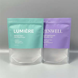 Bolsa de pie mate impresa a medida con ventana para polvo cosmético |   Laminado PET/CPP de Tamaño Pequeño |   Muesca de desgarro |   Vietnam - Product Image 5