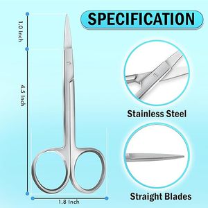 กรรไกรตัดกระจกตาแบบมืออาชีพ ปลายแหลมคมสำหรับการผ่าตัดทางการแพทย์ ทันตกรรม และห้องปฏิบัติการ ตัดได้อย่างแม่นยำ ใช้งานระดับมืออาชีพ ได้รับการรับรองมาตรฐาน ISO - Product Image 3