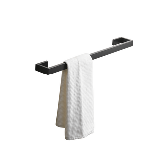 24-Inch Modern Matte Black Single Bar <b>Bathroom</b> <b>Towel</b> Rack Heavy Duty Wall Mounted <b>Hand</b> <b>Towel</b> Holder Organizer - Product Image 4