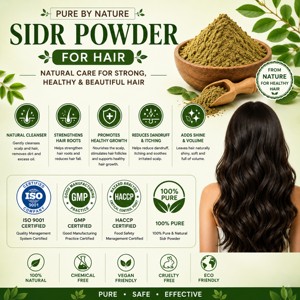 Polvo de Hoja de Sidr OEM 100% Puro y Natural (Ziziphus Spina Christi) para Favorecer el Crecimiento del Cabello, Reducir la Caída del Cabello y Fortalecer las Raíces - Product Image 4
