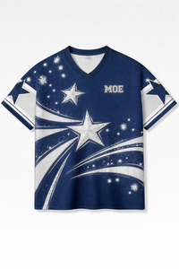 Custom Rhinestone American Football Jersey & Beanie <b>Set</b> Long Sleeve Mesh Streetwear Private Label Bling Number Apparel Factory - Product Image 5