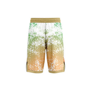 Shorts de basketball en maille 100% polyester avec logo personnalisé, imprimé par transfert thermique, nom de l'équipe et logo sur le devant et le dos, taille plus, respirant - Product Image 3