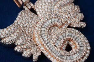 Collier pendentif numéro 6 en forme d'aile, style Hip Hop, serti de moissanite VVS, en argent sterling 925, bijoux personnalisés pour rappeurs, pour hommes - Product Image 6