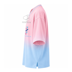 Camiseta extragrande para mujer de Jack And Jill Of America, camiseta informal holgada de color rosa y azul con cuello en V, ropa universitaria griega para hermandades - Product Image 3