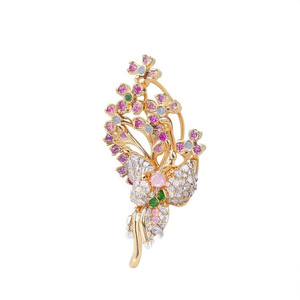AD Rhinestone Pearl Brooch Pin-Fashion Dress Accessory with Number Pattern - Product Image 2