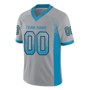Maillots de football américain personnalisés de haute qualité à col en V, respirants, grande taille, extensibles dans quatre directions, imprimés par transfert thermique - Product Image 3