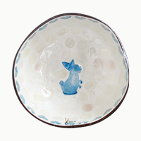 Ensemble de bols en noix de coco classiques, personnalisables, mignons, faits à la main, polis, durables, écologiques, non toxiques, légers, pour servir les aliments