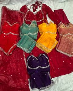 Vestido de trabajo de diseño Fendi de satén con bordado de lentejuelas, viscosa pura de secado rápido, con dupatta, para bodas, al por mayor - Product Image 6