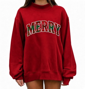 New Arrival <b>Women</b> Streetwear Mock Neck <b>Long</b> Sleeve Pullover <b>Sweatshirt</b> Customized Embroidered Logo Eco-Friendly & Breathable - Product Image 1