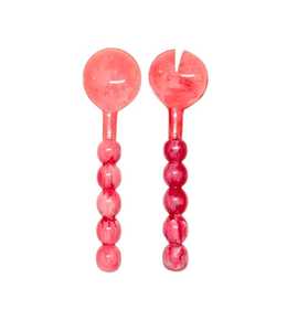 Juego de Cucharas y Tenedores para Ensalada de Resina Verde de Lujo, Diseño Único, Calidad Excepcional, Mango Corto - Product Image 5