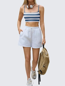 Women Knitted Solid Color Halter Neck Crop Tank <b>Top</b> Casual Style Green - Product Image 5