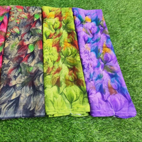 Sari en Georgette Unique Sunshine avec Blouse – Tissu Léger Tendance, Infroissable et Anti-UV – Idéal pour les Fêtes – Vente en Gros