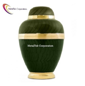 โถเถ้ากระดูกทองเหลืองทรงโดมดีไซน์ใหม่ทำจากทองคำขี้เถ้ากระดูกโกศโลหะสำหรับผู้ใหญ่ - Product Image 6