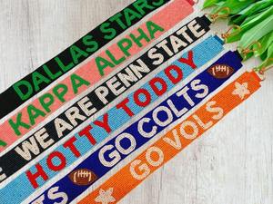 Sangle de sac unique et durable, perlée, faite main, brodée, réglable, personnalisée, en perles de rocaille, pour sacs d'étudiant, sacs à main, sacs bandoulière et sacs porté épaule - Product Image 5