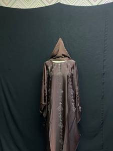 Oferta Especial 2026: Vestido Musulmán Modesto de Dubái con Cuentas y Lentejuelas, Cuello en V, Poliéster, Secado Rápido, Transpirable, Ligero, Manga Larga, Hasta el Tobillo, para Primavera - Product Image 6