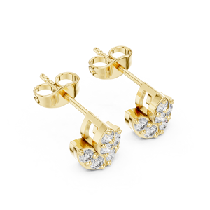 Pendientes de cadena de moda de oro de 10 quilates Happy Haven para mujer Acabado dorado minimalista moderno - Product Image 3