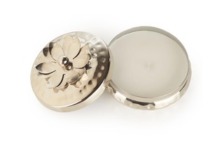 Handcrafted Lotus Flower Metal <b>Candle</b> <b>Jar</b> <b>with</b> <b>Lid</b> Decorative Scented <b>Candle</b> Holder for Home Decor Gift - Product Image 3