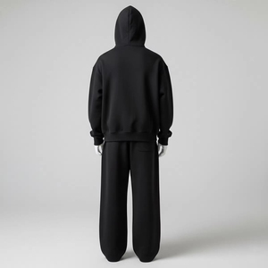 Casual Fleece Sweatshirts And Sweatpants Tracksuits Set Custom Tracksuit <b>Men</b> Over-size High Quality Loose Fit Sweats Set - Product Image 2