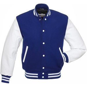 Wholesale Custom <b>Men</b> Wool Varsity <b>Jacket</b> Real <b>Leather</b> Sleeve High Quality Heavyweight Letterman <b>Jackets</b> WVJ-0019D - Product Image 2