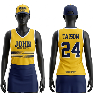 Uniforme de Hockey sobre Césped de Malla de Poliéster Premium de 180 GSM, Diseño de Paneles Morados y Blancos, Sublimación Personalizada - Product Image 3