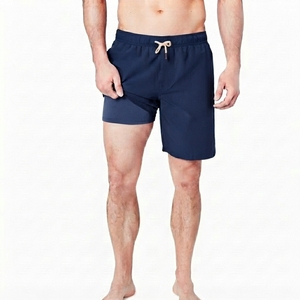 Shorts de musculation 2 en 1 avec ceinture et poches intérieures, shorts de sport pour hommes, shorts de course personnalisés - Product Image 1