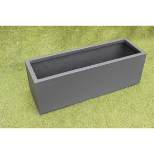Pot de fleurs rectangulaire classique en FRP, design uni, fabriqué à la main, sculpté à la main, léger, incassable, pour usage extérieur/intérieur - Product Image 3