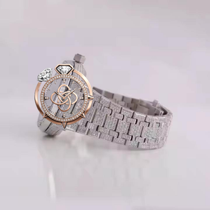 Montre pour homme entièrement sertie de diamants Moissanite, bracelet de luxe glacé - Product Image 3