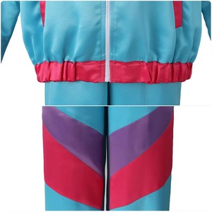 Ensemble de survêtement sportif pour femmes, blocs de couleur, fermeture éclair sur toute la longueur, coupe ample, deux pièces, vêtements de sport pour toutes les saisons, 100% polyester - Product Image 4