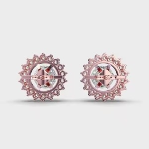 New Manufactured Luxury Moissanite Diamond <b>Earrings</b> for Women Certified Brilliant Round Cut Sustainable Fine Available For Sale - Product Image 3