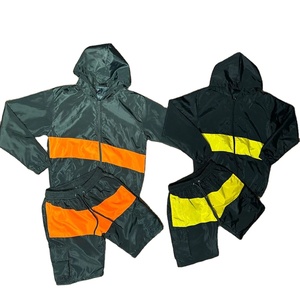 Custom Men Running windbreaker set Sportswear Reflective Zip up Polyester Nylon Windbreaker Tracksuit <b>Track</b> <b>Jacket</b> and Short Set - Product Image 3
