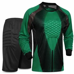 Uniforme de Portero Personalizado al por Mayor, Camiseta y Pantalones Cortos de Portero, Protección, Uniformes de Fútbol de Manga Larga para Hombre - Product Image 2