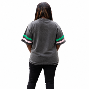 Camiseta Oversize Gris para Mujer, 100% Algodón, Manga Corta, Cuello Redondo, Estilo Casual, Hombros Caídos, Transpirable, Secado Rápido, Ecológica - Product Image 3