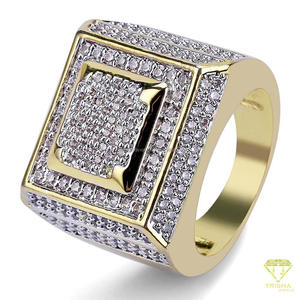 Anillo de lujo de plata de ley 925 con diamante de moissanita de cara cuadrada para compradores mayoristas de joyería - Product Image 4