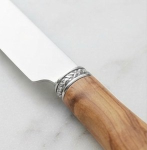 Juego de cubiertos moderno con mango de madera, de acero inoxidable, apto para lavavajillas, para uso en mesas de boda. - Product Image 3