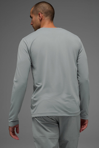 Wholesale Men's <b>100</b>% Cotton Long Sleeve T <b>Shirt</b> Custom Logo Breathable Casual Crew Neck Basic Tee - Product Image 6