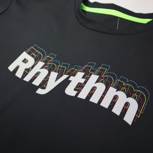 Camisetas de talla grande con estampado personalizado y logotipo OEM para hombre, camisetas holgadas transpirables ecológicas de punto de Hip Hop - Product Image 3