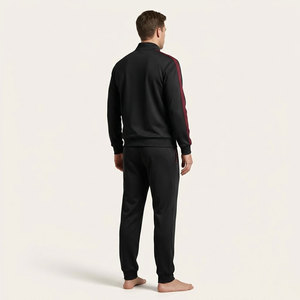Survêtement sur mesure en gros pour hommes : veste zippée intégrale et pantalon de jogging – Fabrication OEM pour le sportswear - Product Image 2