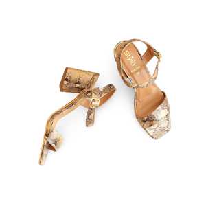 Sandalia tacón formal dorado FR5408 - Product Image 1