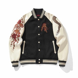 Nueva Chaqueta Varsity para Hombre con Mangas de Cuero, Apliques Bordados, Chaqueta de Invierno Personalizada al por Mayor - Product Image 6