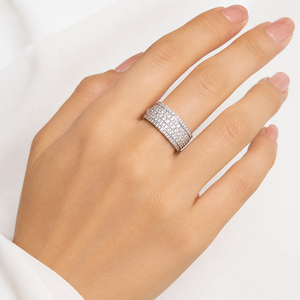 925 Silver White Gold Plated Custom Moissanite Diamond Wedding Anniversary Band Unisex Half Eternity <b>Rings</b> Hip Hop Fine Jewelry - Product Image 2