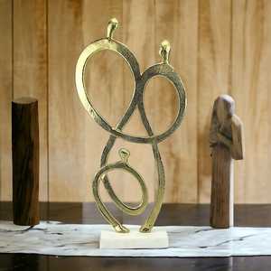 Jaffs Exports JE2080 54cm H X 10.5cm W X 27cm L Gold Plated Aluminium Modern Sculpture Handmade Eco-Friendly Durable Art <b>Figure</b> - Product Image 5