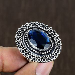 Bague Tanzanite Hydro en argent sterling, style bohème, taille 8 US, bijou artisanal en pierre précieuse, cadeau unique pour femme - Product Image 3